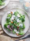 Delicious & Quick Easy Broccoli Salad with Feta & Toasted Almonds