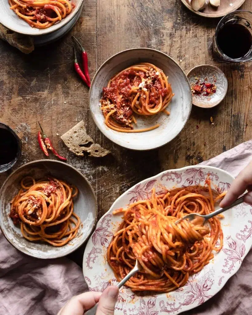 Spaghetti arrabiata