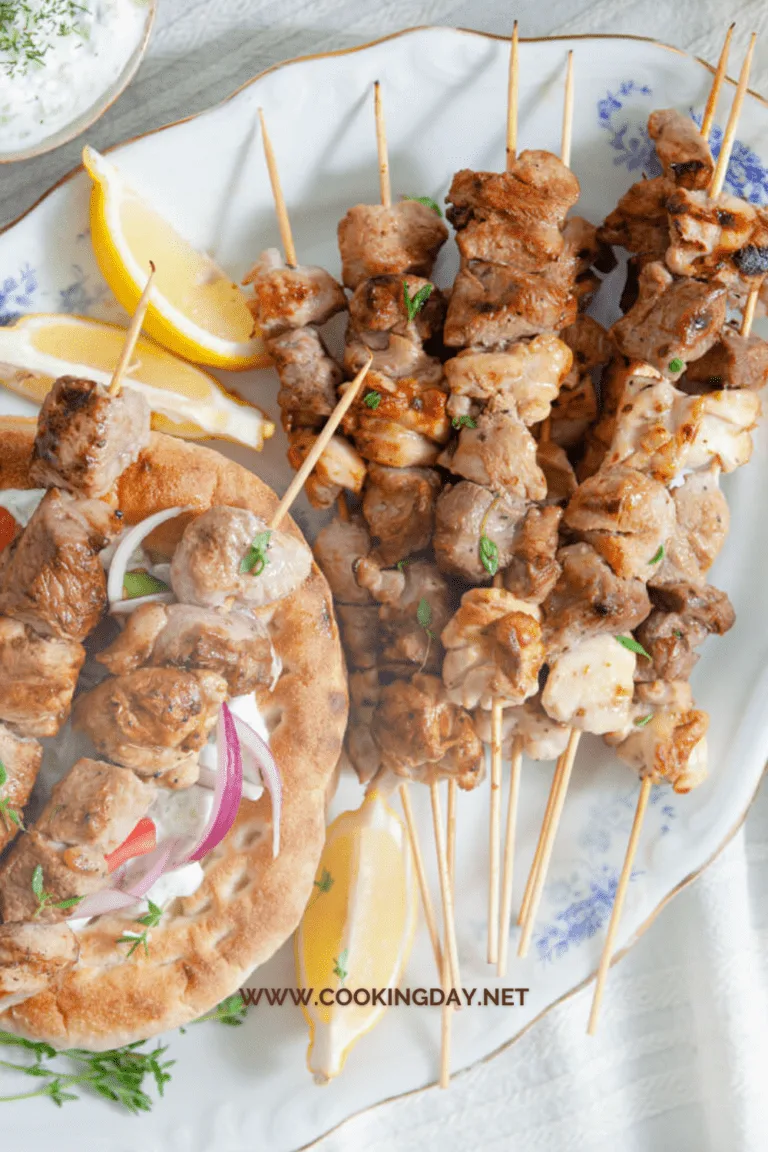 Triple the Delight with Combination Souvlaki Skewers and Tzatziki