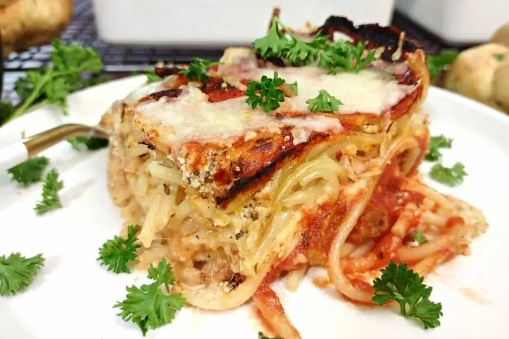 Easy Air Fryer Baked Spaghetti Recipe: Deliciously Cheesy  - Spaghetti Recipes(Photo Credit: Dinners Done Quick_