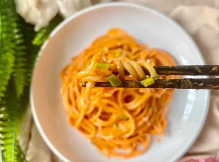 Creamy Gochujang Pasta -Spaghetti recipes(Photo Credit: Greedy Girl Gourmet)