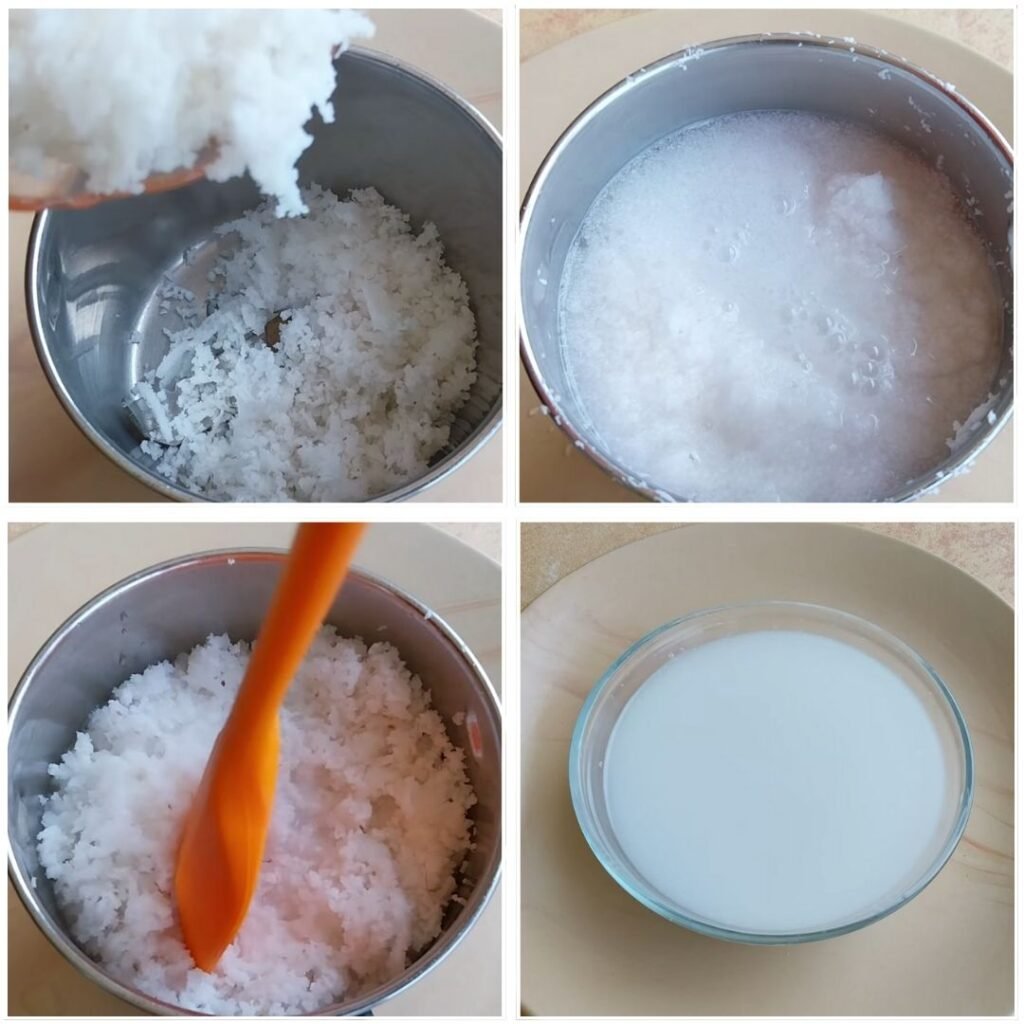 Extract the Coconut Milk- Goan Fish Curry with Coconut Milk 1