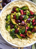 Roasted Cauliflower and Apple Mash with Crispy Brussels Sprouts