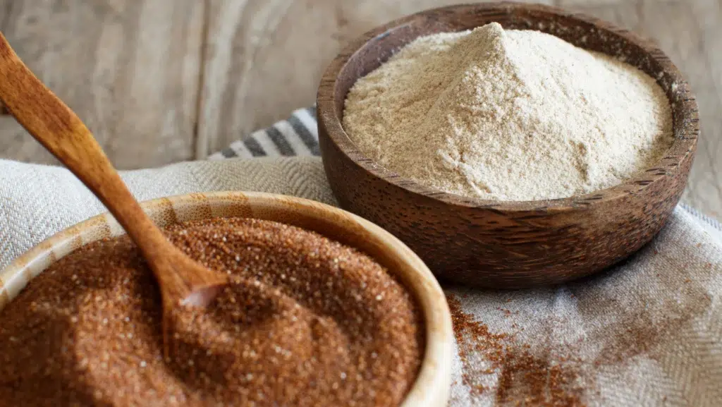 Teff Flour and Teff Grain in Bowls -Ethiopian Injera 🇪🇹