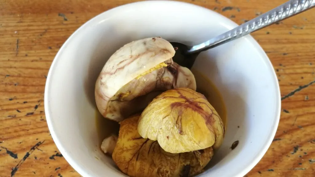 Close up of balut special cuisine in Asia countries