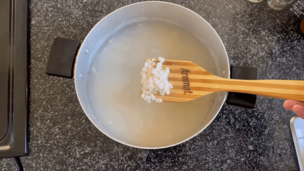 End result of cooking samp with water