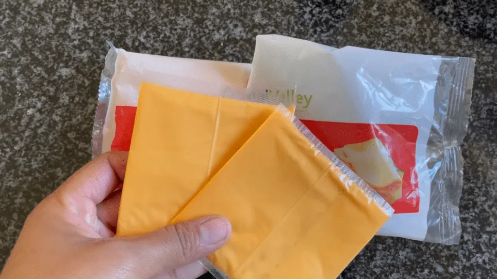 Samp with cheese - adding 2 slice of cheese