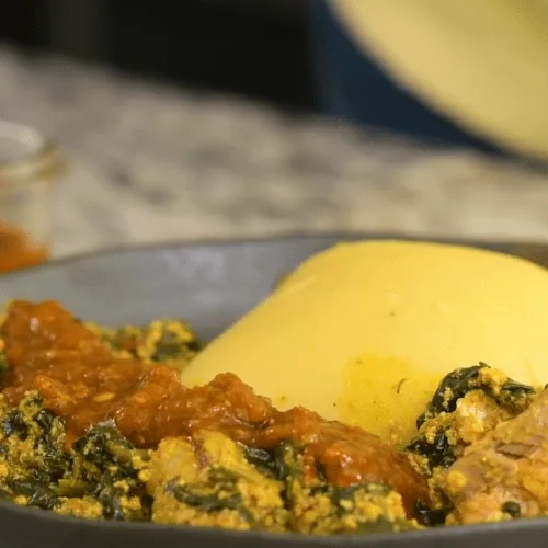 serving fufu recipe with egusi