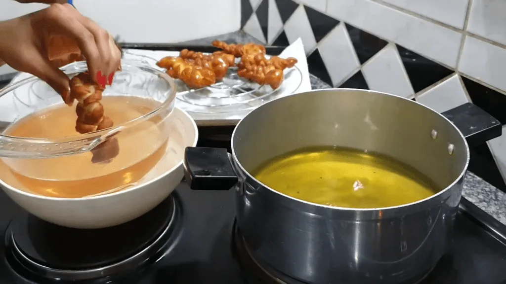 soak or dunk the braided dough