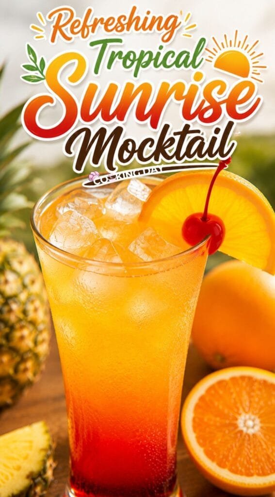 Refreshing Tropical Sunrise Mocktail