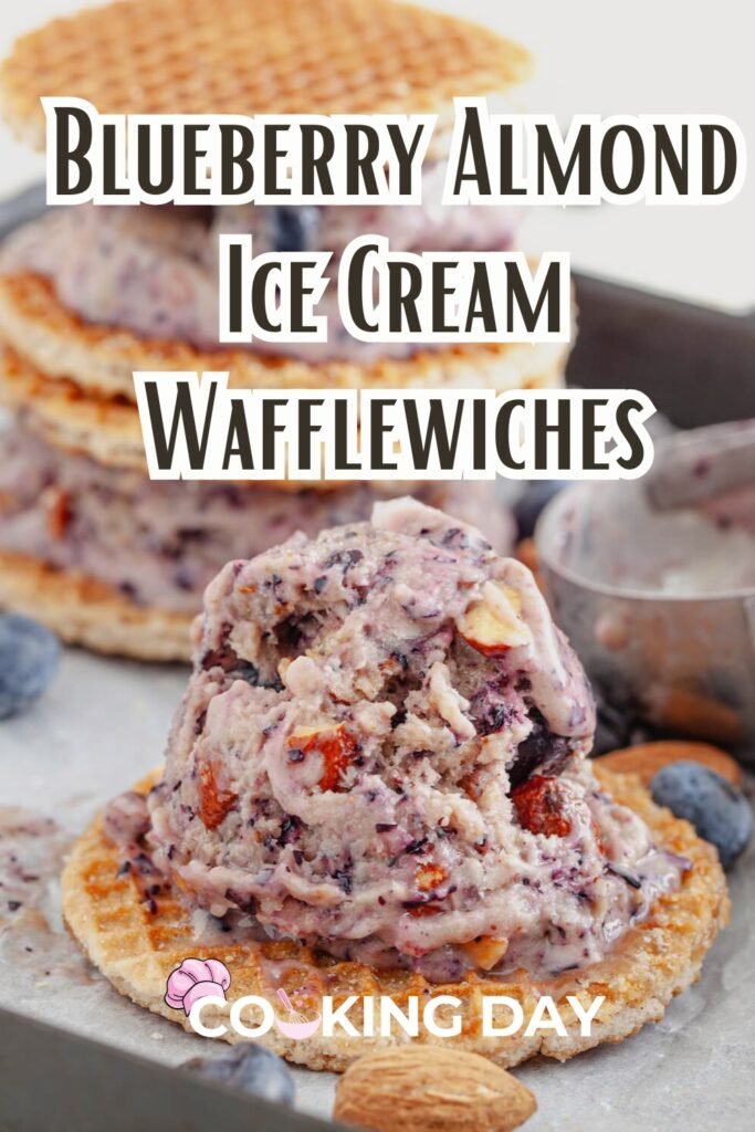 Creamy Blueberry Almond Waffle Ice Cream Sandwiches – A Dreamy Treat!