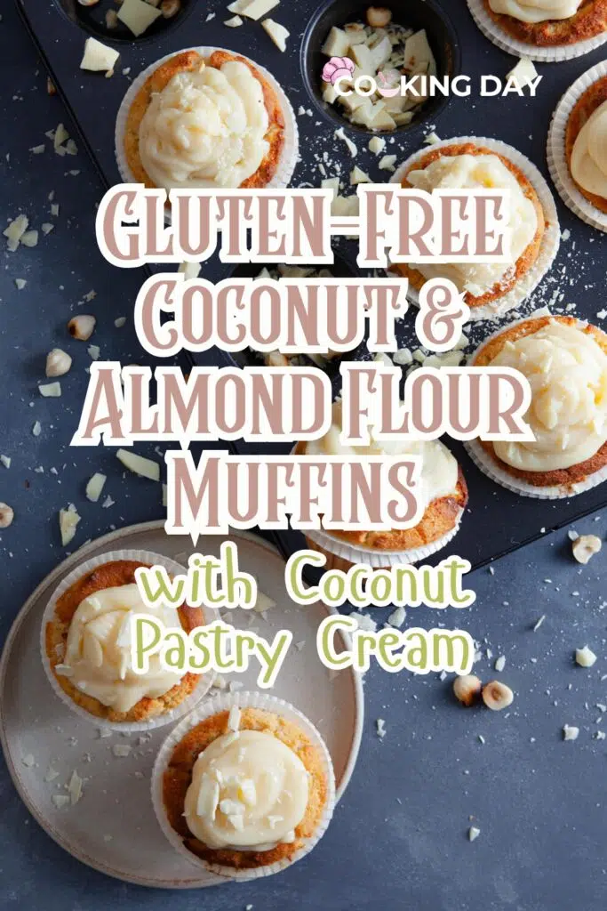 Fluffy Coconut Almond Flour Muffins with Creamy Coconut Filling!