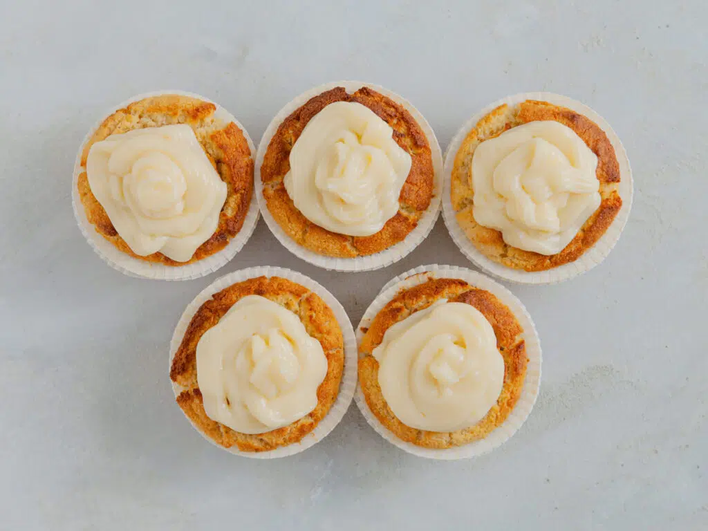 Fill & Decorate the Muffins 🍫Decadent Coconut Almond Muffins (Gluten-Free & Dairy-Free Option!)