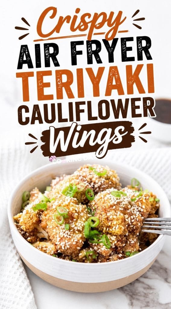 Crispy Air Fryer Teriyaki Cauliflower Wings