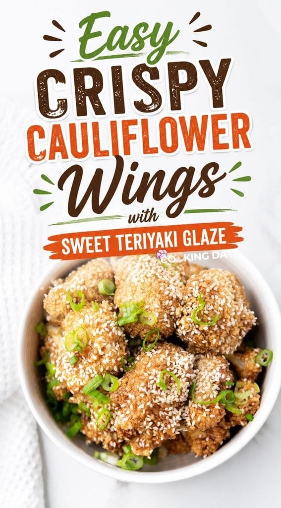 Easy Crispy Cauliflower Wings with Sweet Teriyaki Glaze