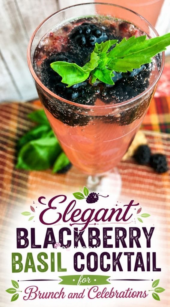 Elegant Blackberry Basil Cocktail for Brunch and Celebrations