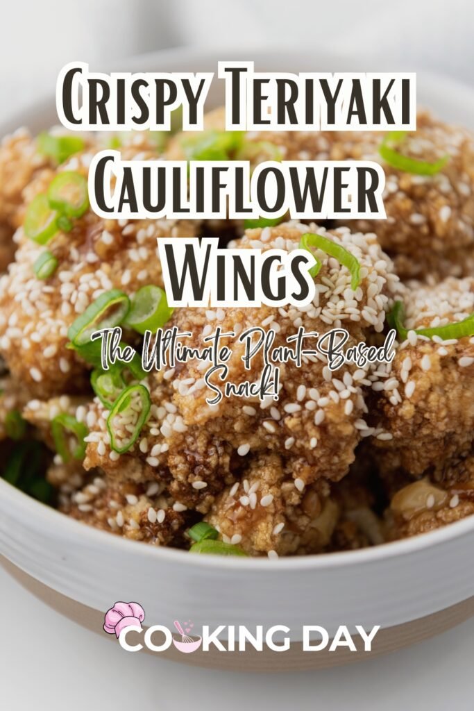 Irresistible Teriyaki Cauliflower Wings – The Perfect Vegan Treat! - A plate of golden-brown teriyaki cauliflower wings with a glossy, caramelized glaze.