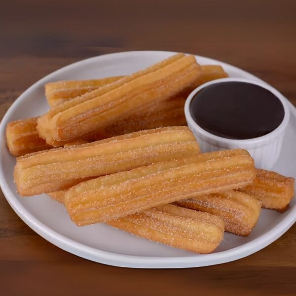 Golden Crispy Churros with Silky Chocolate Sauce – Your New Favorite Dessert!