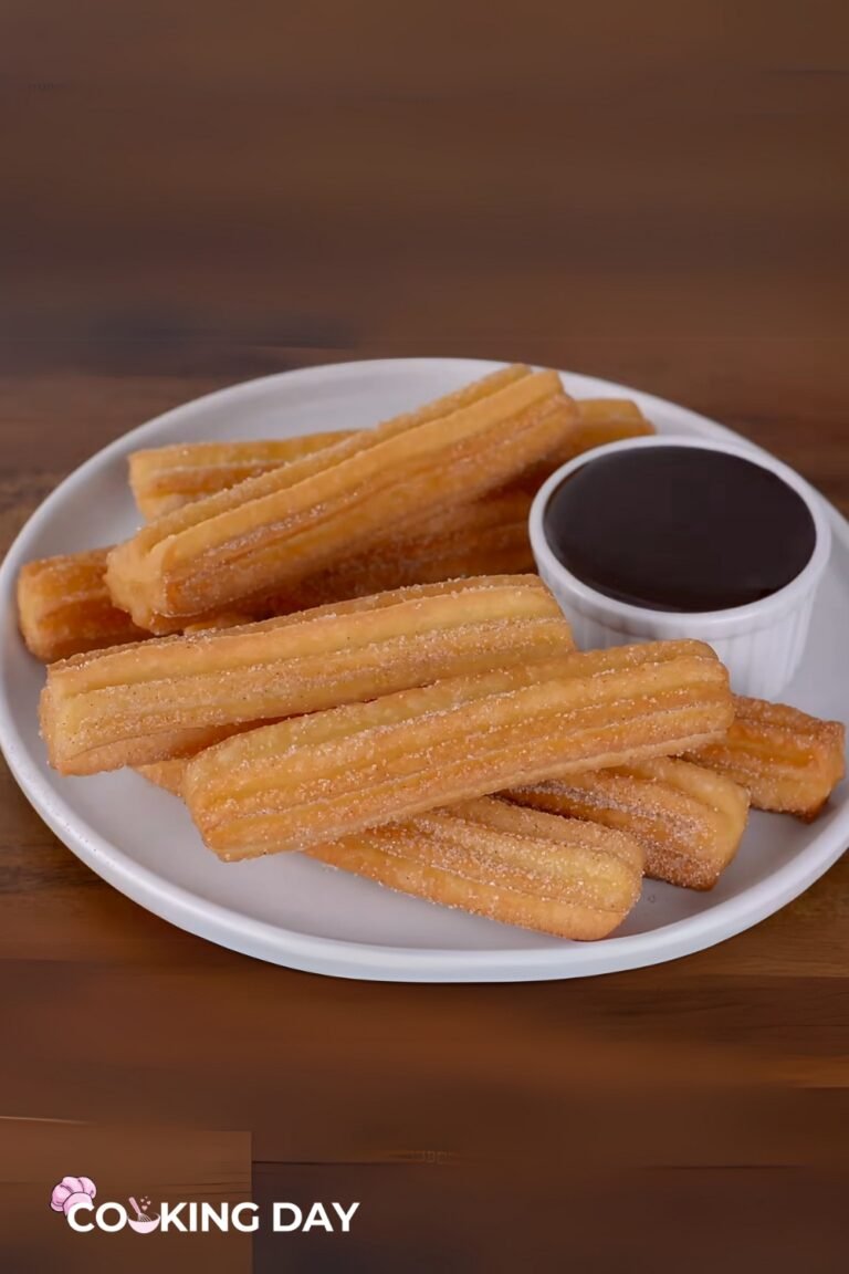 Golden Crispy Churros with Silky Chocolate Sauce – Your New Favorite Dessert!