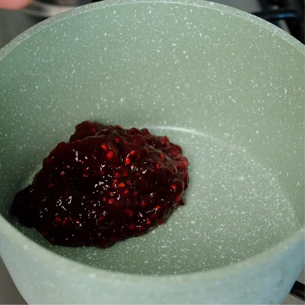 Prepare the Raspberry Jam Filling- Vegan Linzer Cookies
