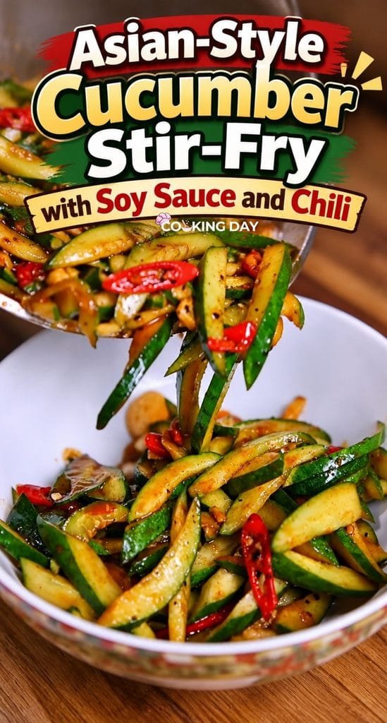 Asian - Style Cucumber Stir-Fry with Soy Sauce and Chili