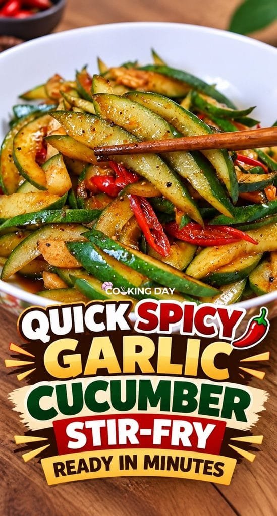 Quick Spicy Garlic Cucumber Stir-Fry Ready in Minutes