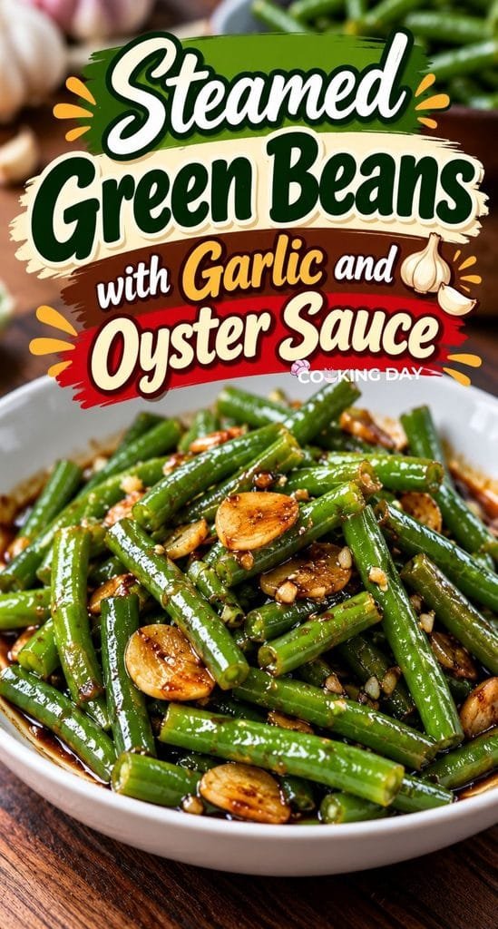 Steamed Green Beans with Garlic and Oyster Sauce