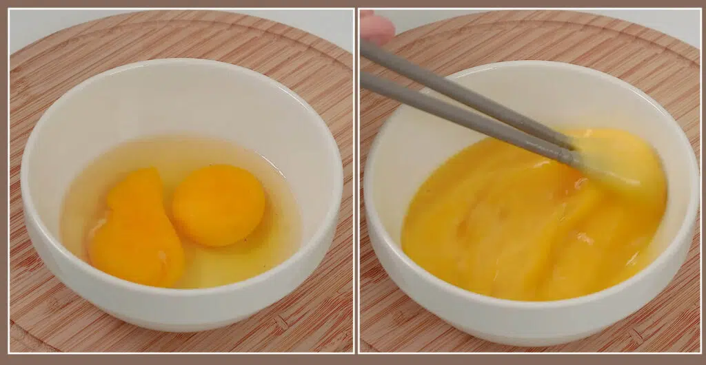 crack and beat the eggs gently - Best Egg tart recipe