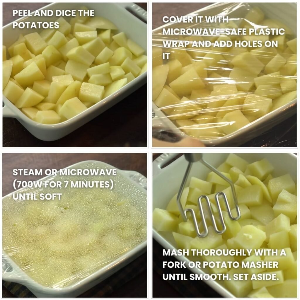 Cook & Mash the Potatoes-Garlic Potato Rings