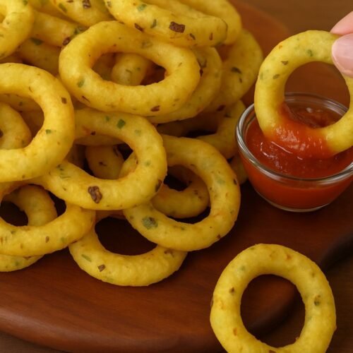 Crispy Garlic Potato Rings- I Had to Stop Myself From Eating the Whole Batch