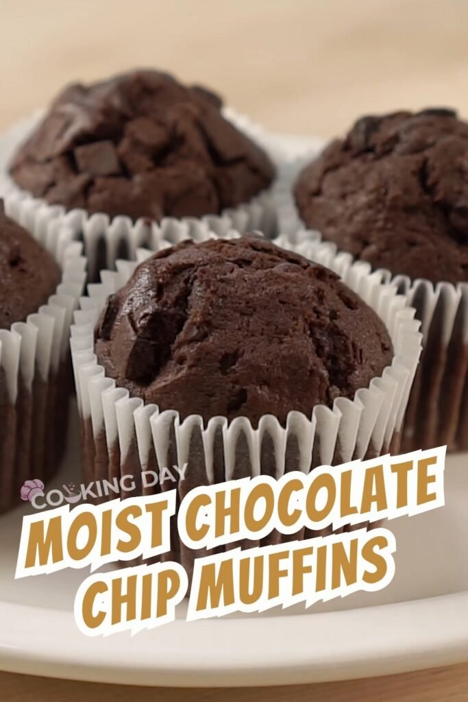 Chocolate Chip Muffins – Soft, Moist & Bursting with Chocolate