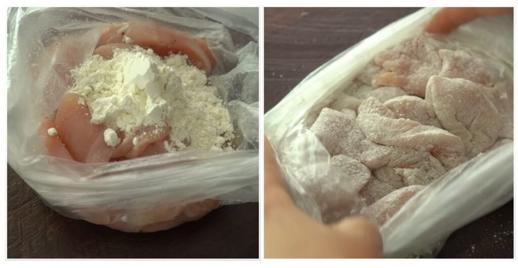 Coat with Cornstarch - One Pan Butter Garlic Chicken