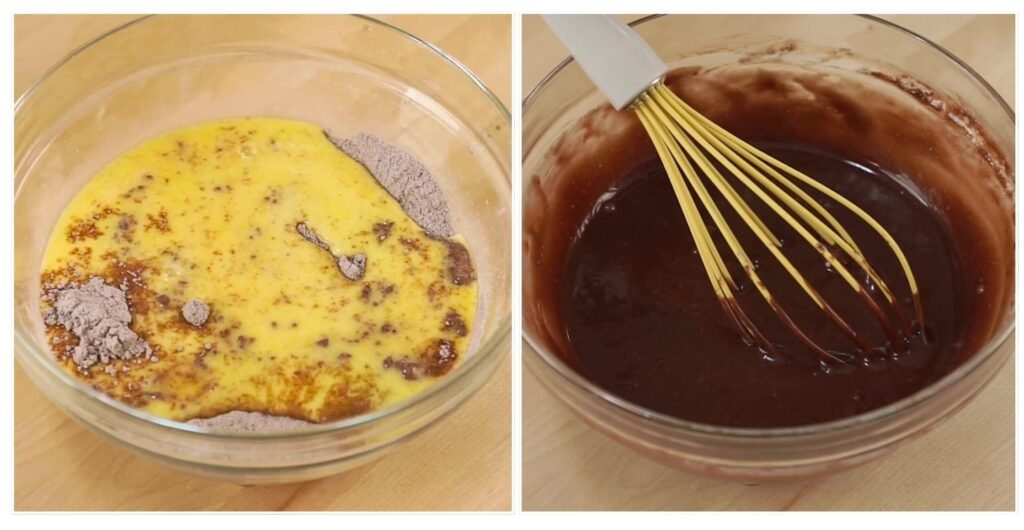 Combine Wet & Dry- Soft & Moist Chocolate Chip Muffins