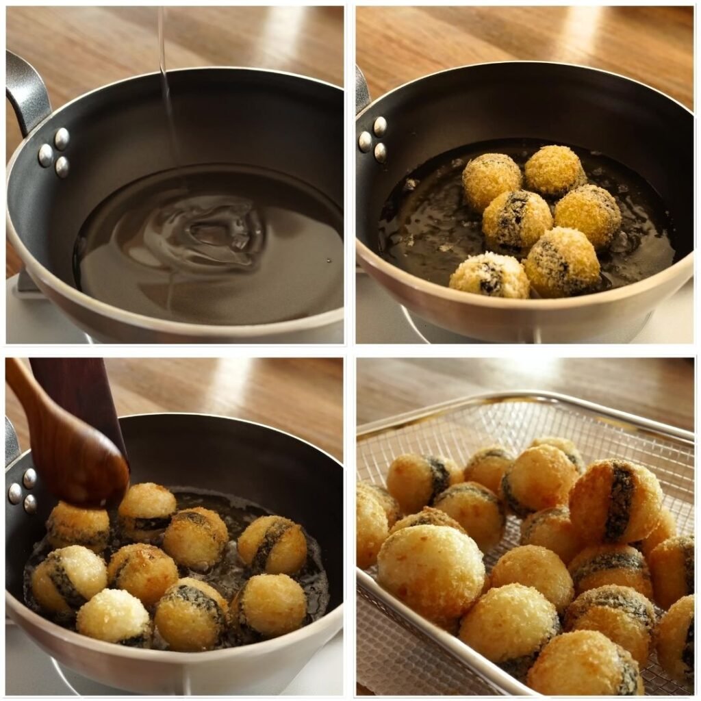 Fry Until Crispy - Crispy Tuna Kimchi Rice Balls