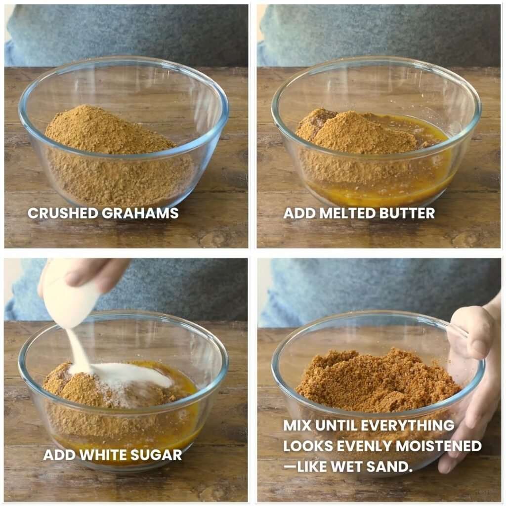 Make the Graham Crust - Mango Graham Float
