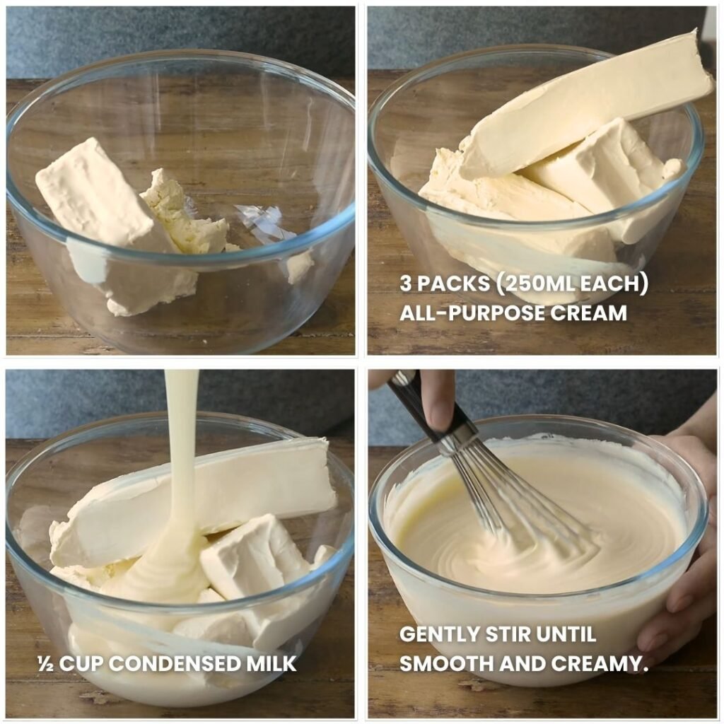 Mix the Cream Filling - Mango Graham Float