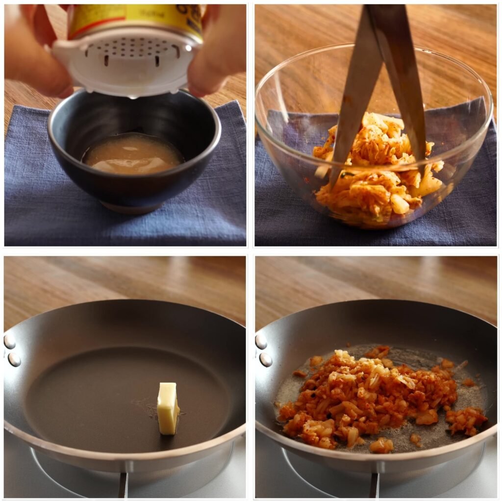 Prep the Filling - Crispy Tuna Kimchi Rice Balls