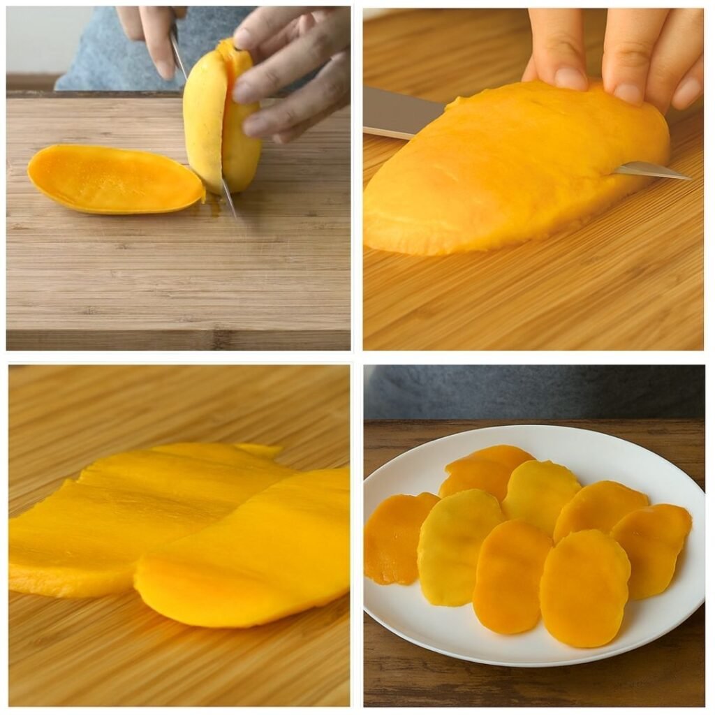 Prepare the Mangoes - Mango Graham Float