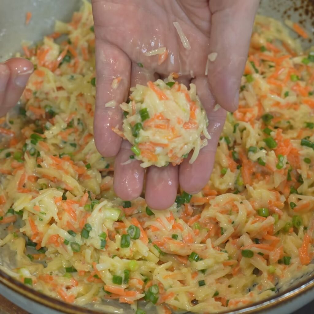 Shape into Balls- Crispy Potato Veggie Balls