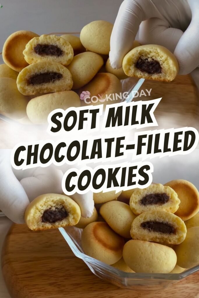 Chocolate-Filled Butter Cookies – Soft, Warm & Perfect with Milk
