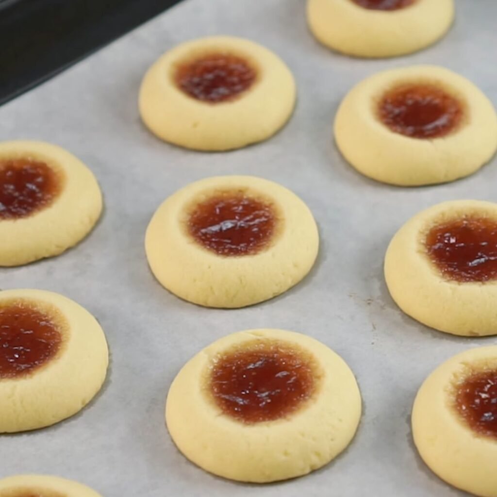 Cool & Rest- Soft Strawberry Jam Thumbprint Cookies
