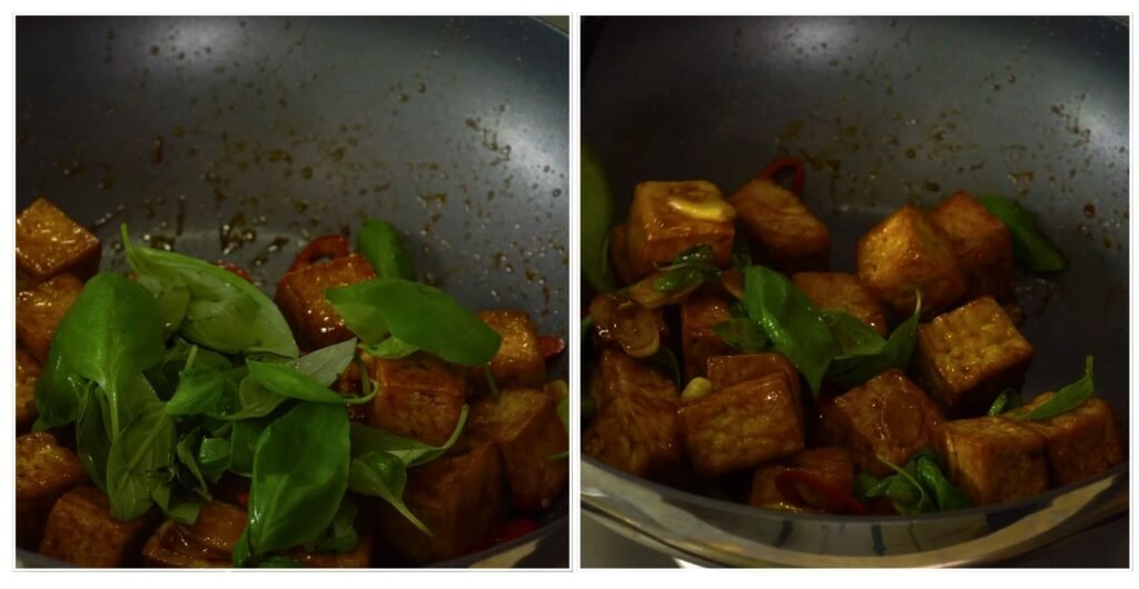 Finish with Basil  – This Basil Tofu Hits Different