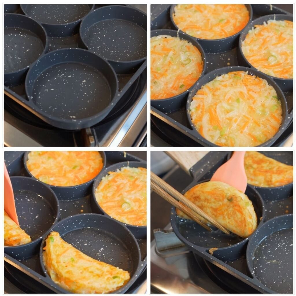 Fry Until Golden- Quick and Tasty Carrot Radish Egg Fritters