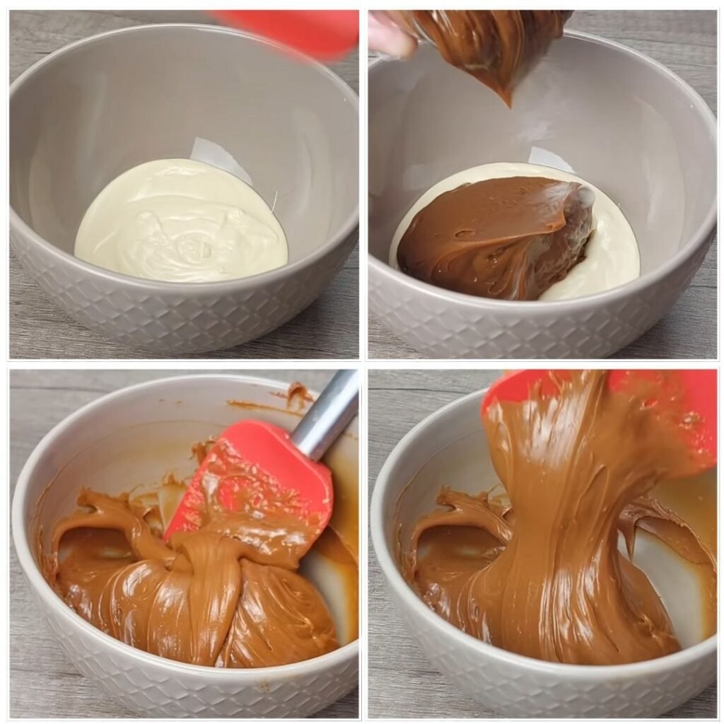 Mix the Filling – Filled with Dulce de Leche, White Chocolate & Pistachios