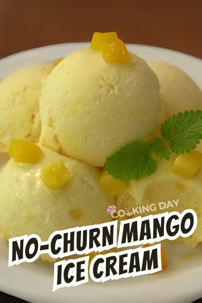 No-Churn Mango Ice Cream – Just 3 Ingredients!