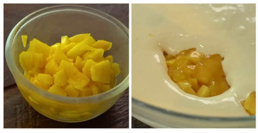 Optional- Add Chunks -3-Ingredient Creamy Mango Ice Cream