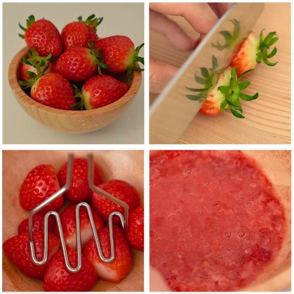 Prep the Strawberries - Sweet & Simple Strawberry Ice Cream