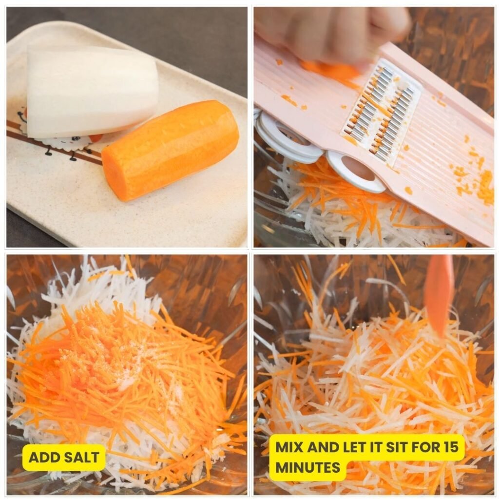 Prep the Vegetables - Quick and Tasty Carrot Radish Egg Fritters