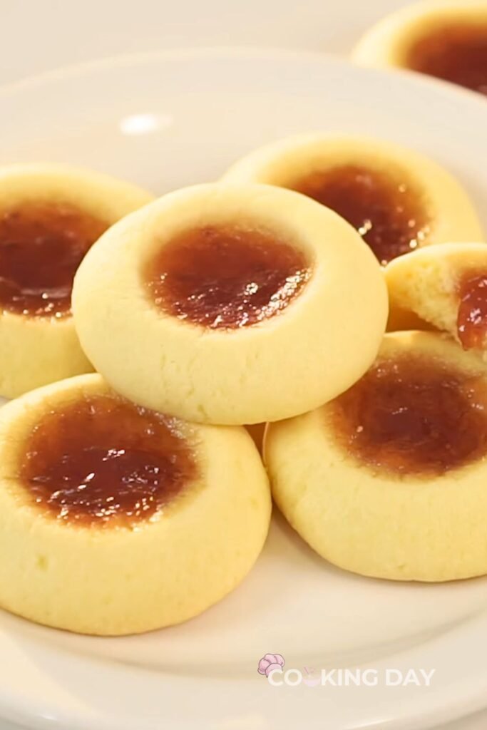 Soft Strawberry Jam Thumbprint Cookies – Buttery, Fruity & Classic