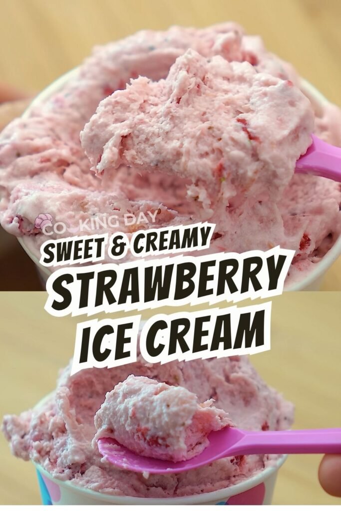 Sweet & Creamy Strawberry Ice Cream – No Machine Needed!